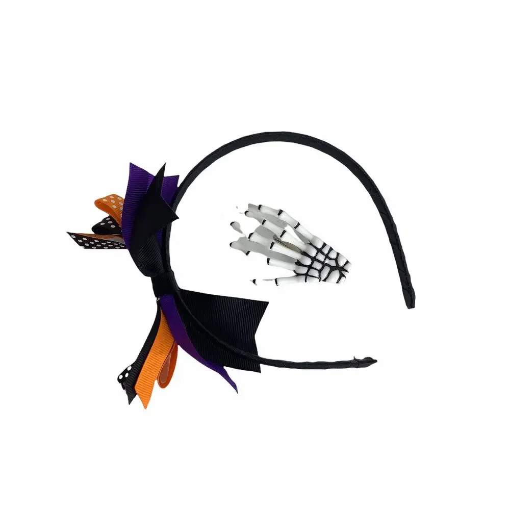 Girl’s 2 Halloween Themed Head Band Hair Clip